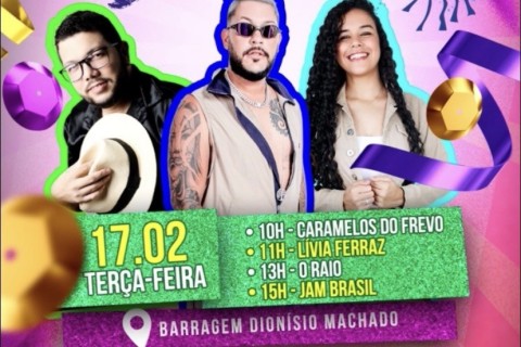 Programação do Carnabarragem segue até esta terça-feira , 17